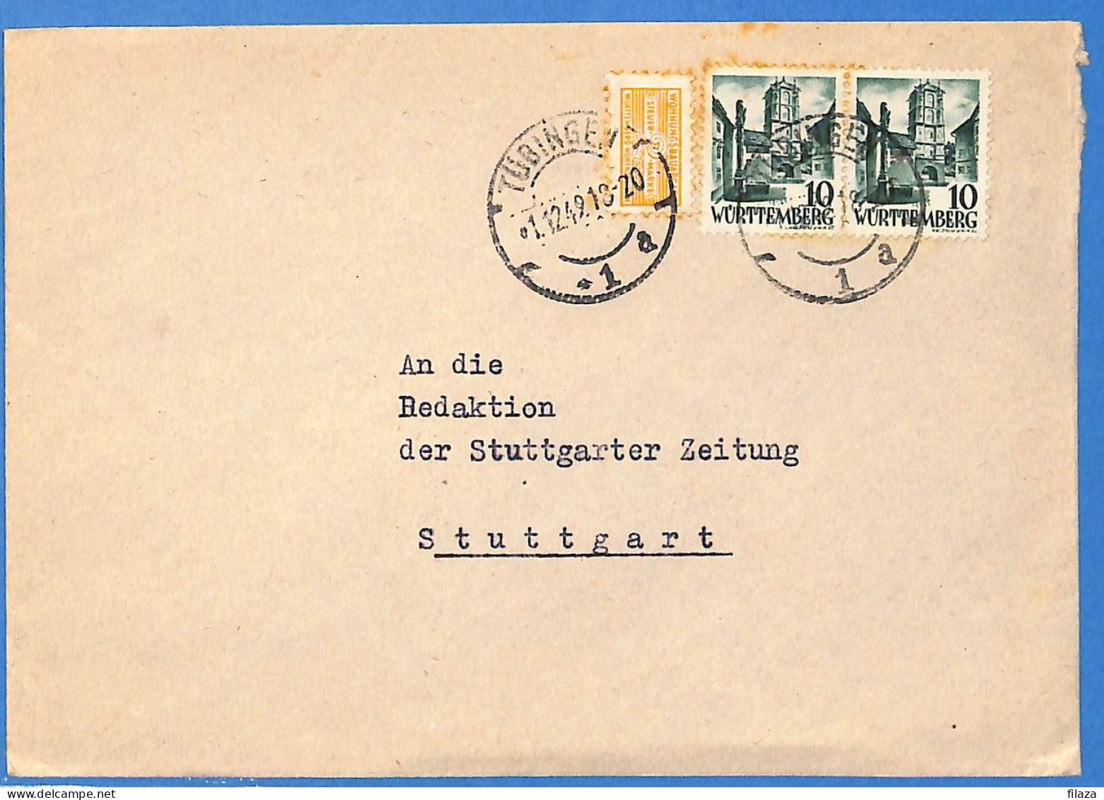 Allemagne Zone Française 1949 - Lettre De Tubingen - G30818 - Autres & Non Classés