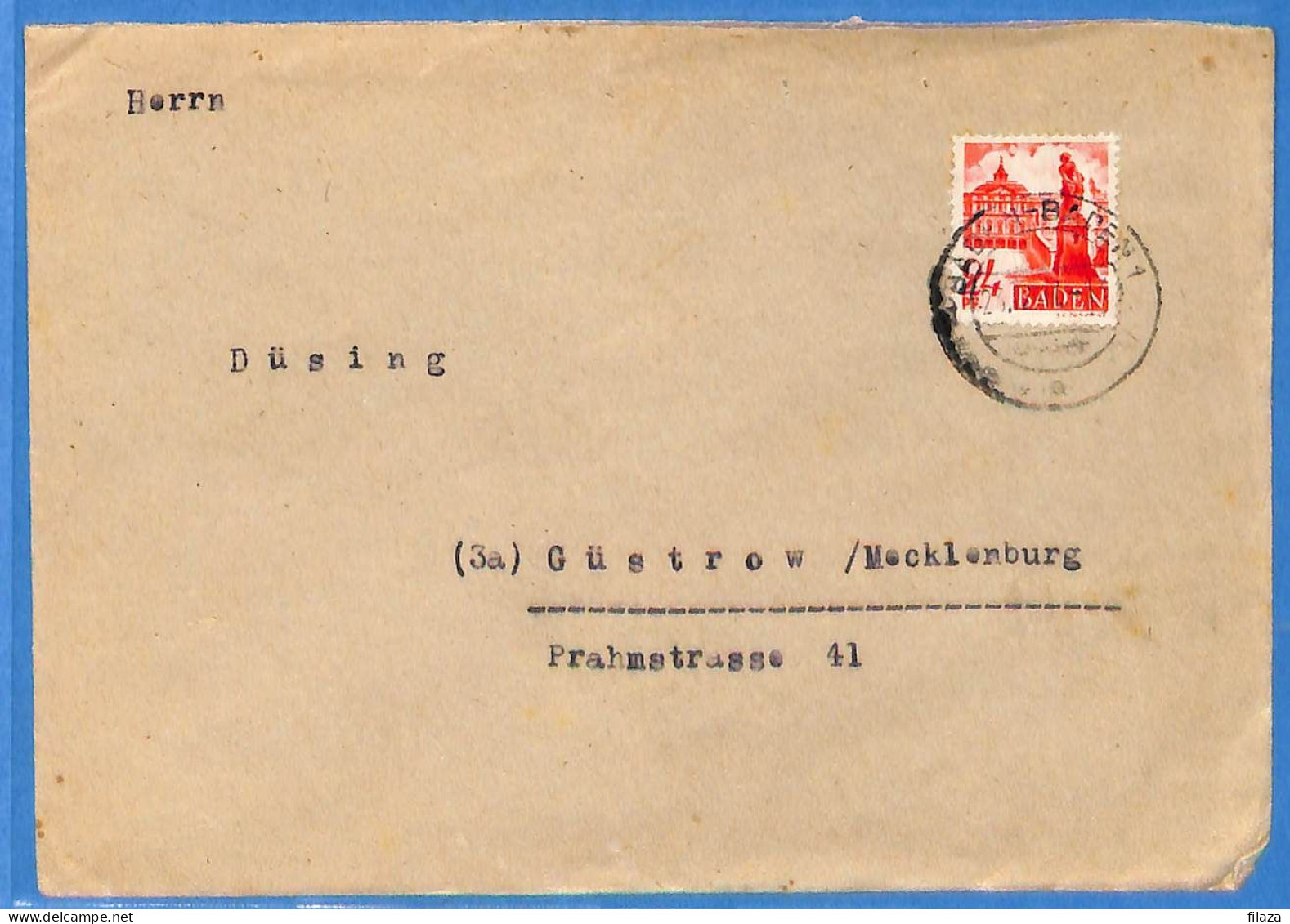 Allemagne Zone Française 1947 - Lettre De Baden Baden - G30820 - Altri & Non Classificati