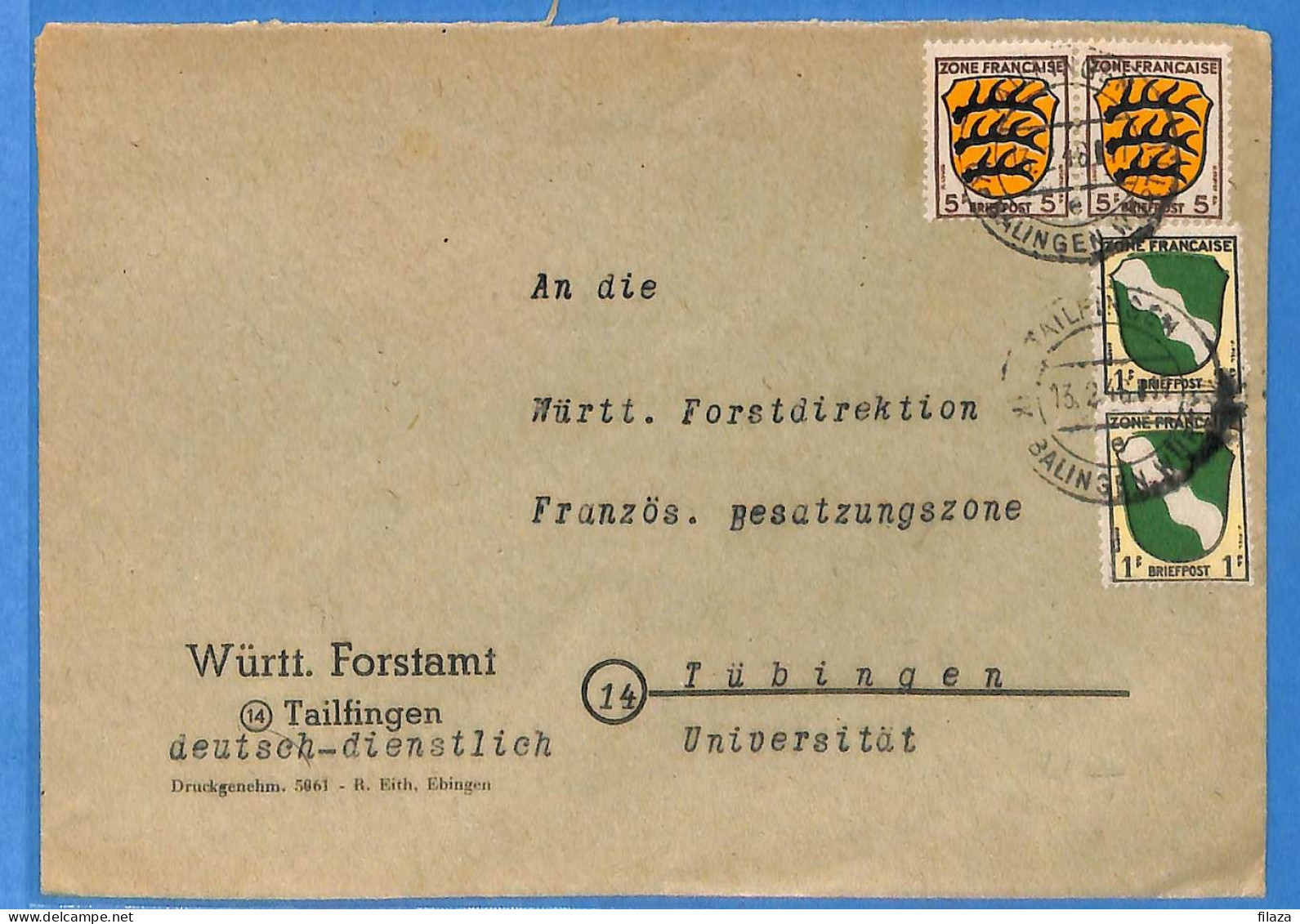 Allemagne Zone Française 1946 - Lettre De Tailfingen - G30808 - Altri & Non Classificati