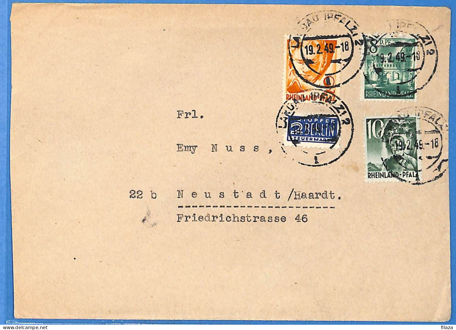 Allemagne Zone Française 1949 - Lettre De Landau - G30798 - Sonstige & Ohne Zuordnung