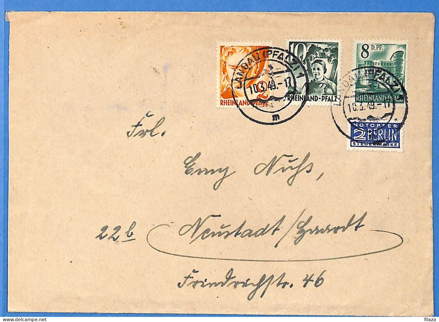 Allemagne Zone Française 1949 - Lettre De Landau - G30794 - Other & Unclassified