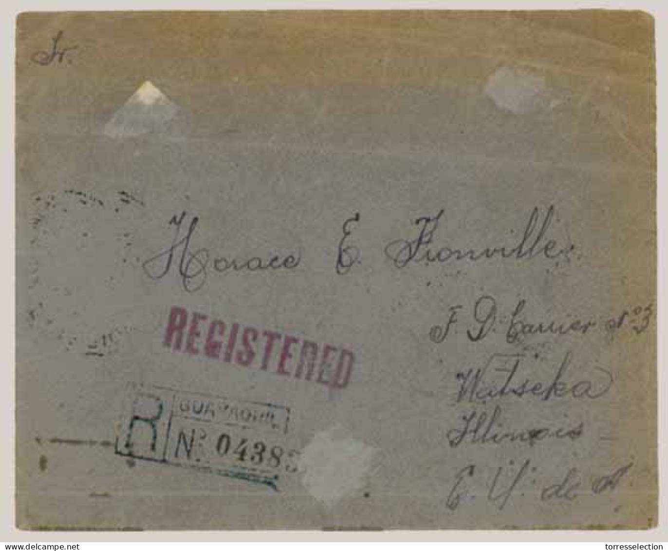 ECUADOR. 1928. Guayaquil To USA. Reg.frkd.env.(Scotch Tape At Lower Edge), Otherwise Fine. - Equateur