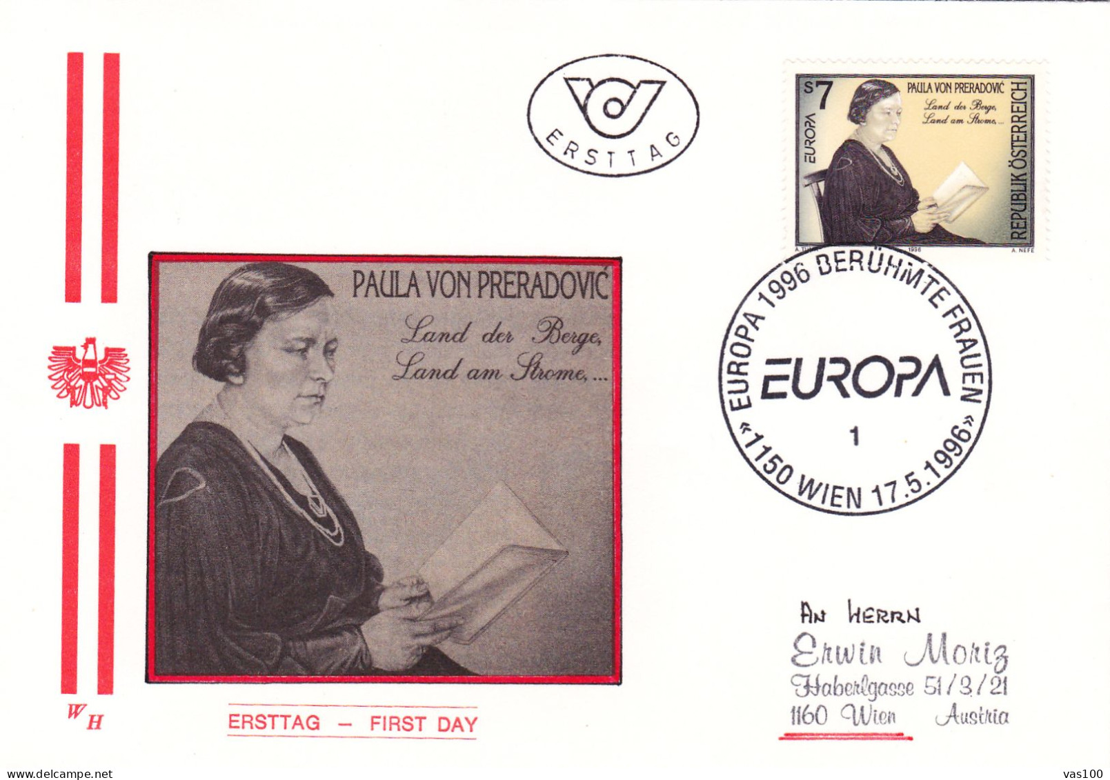 Austria / Oesterreich 1996 Europa Cept FDC - 1996