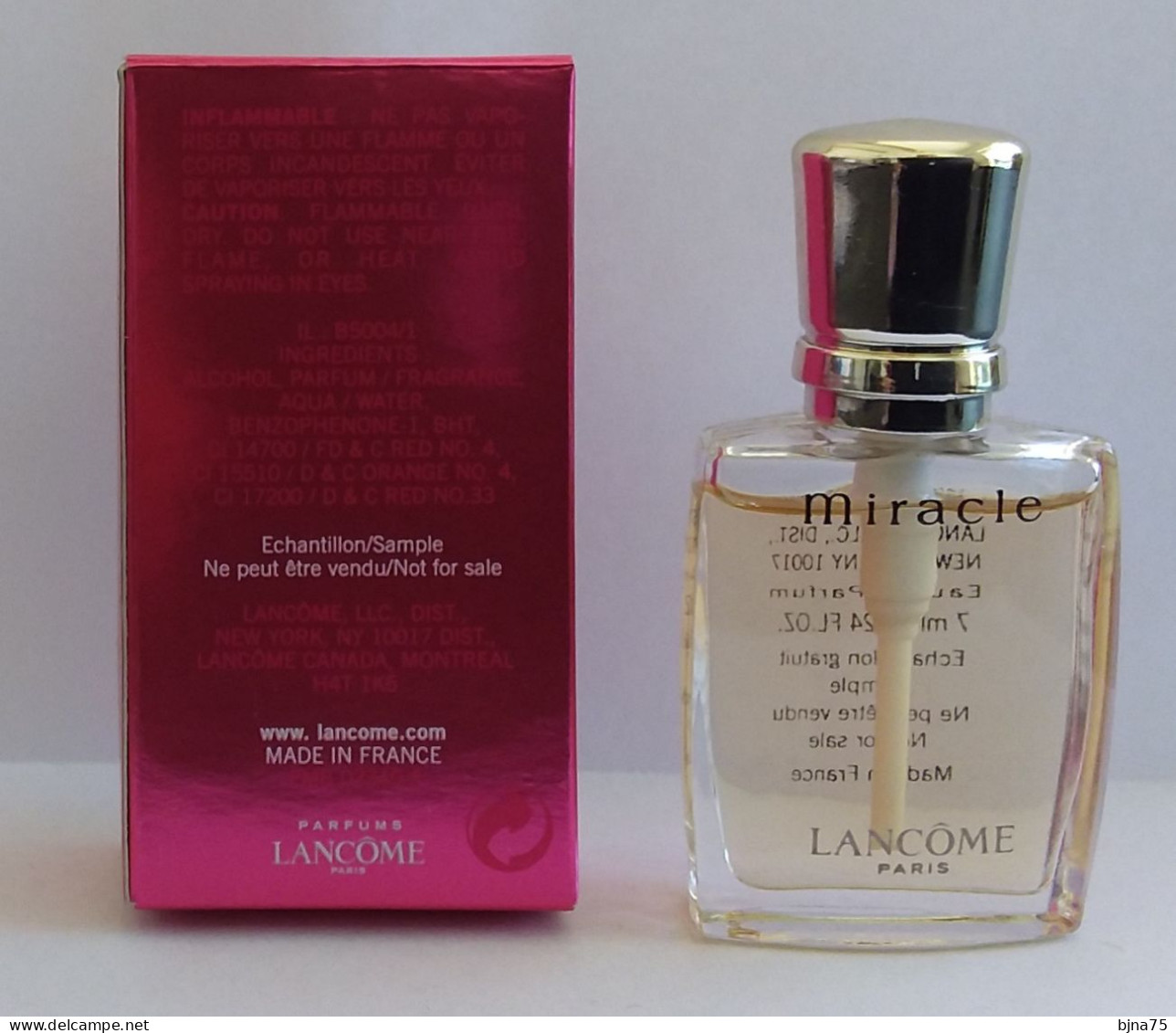 LANCÔME Miniature Eau De Parfum  Miracle  0.24 Fl Oz. 7 Ml - Vaporisateur - Boîte - Miniaturas Mujer (en Caja)