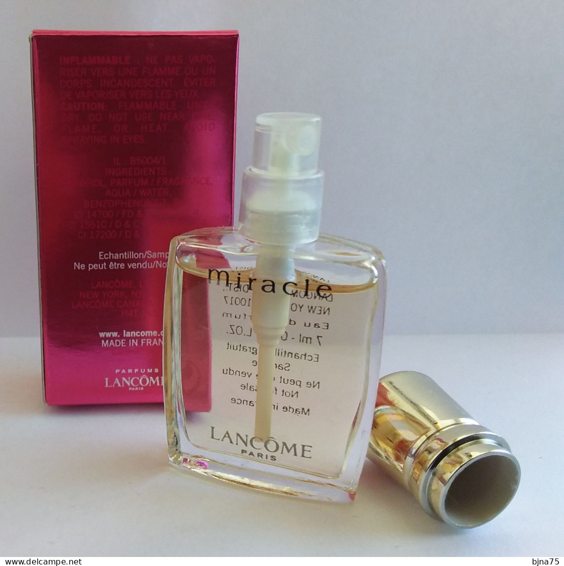 LANCÔME Miniature Eau De Parfum  Miracle  0.24 Fl Oz. 7 Ml - Vaporisateur - Boîte - Miniatures Femmes (avec Boite)