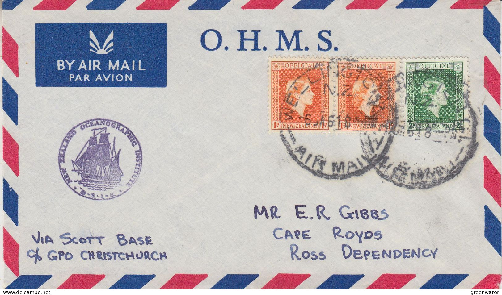 Ross Dependency 1961 Ca Wellington 6 JA 1961 (SR163) - Storia Postale