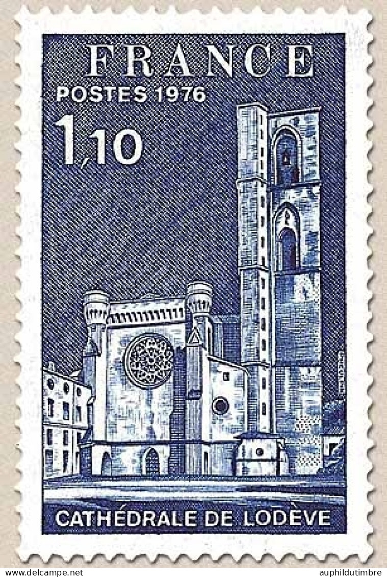 Série Touristique. Cathédrale De Lodève 1f.10 Outremer Y1902 - Unused Stamps