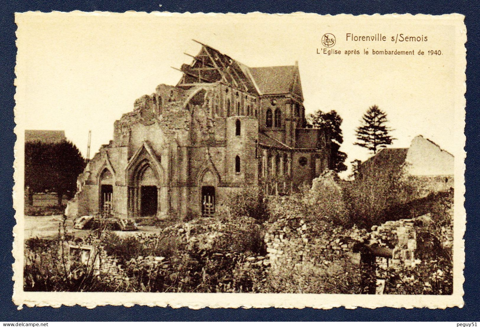 Florenville. Eglise Notre-Dame De L'Assomption  Bombardée En Mai 1940 Par Les Soldats Français. - Florenville