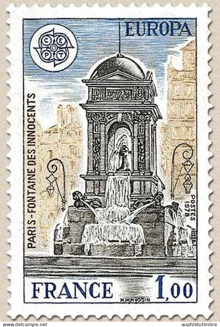 Europa. Monuments. Fontaine Des Innocents à Paris 1f. Outremer, Bistre Et Noir. N** Y2008 - Unused Stamps