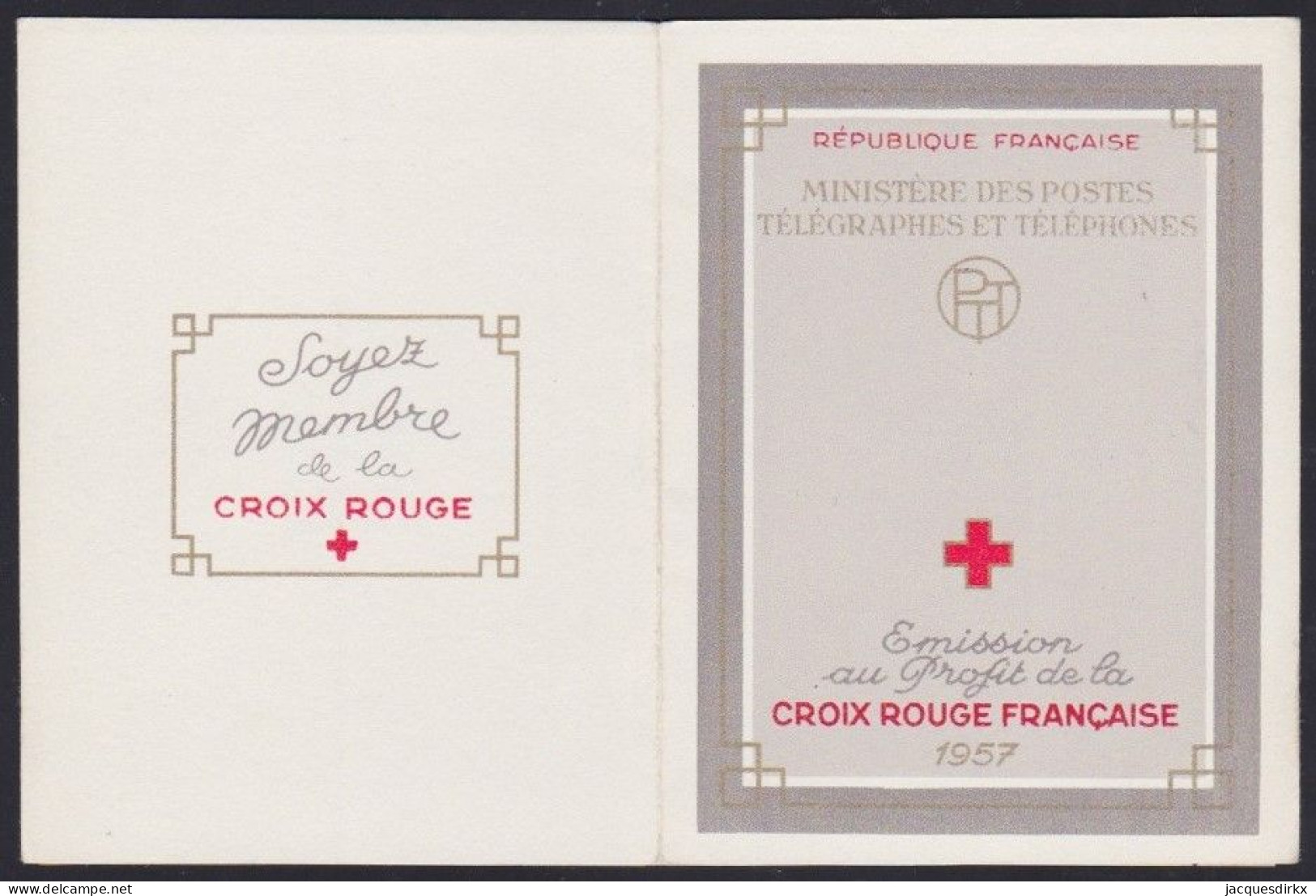 France  .  Y&T   .   C 2006  (2 Scans, Carnet Plié Au Millieu)   .    **    .     Neuf Avec Gomme Et SANS Charnière - Red Cross