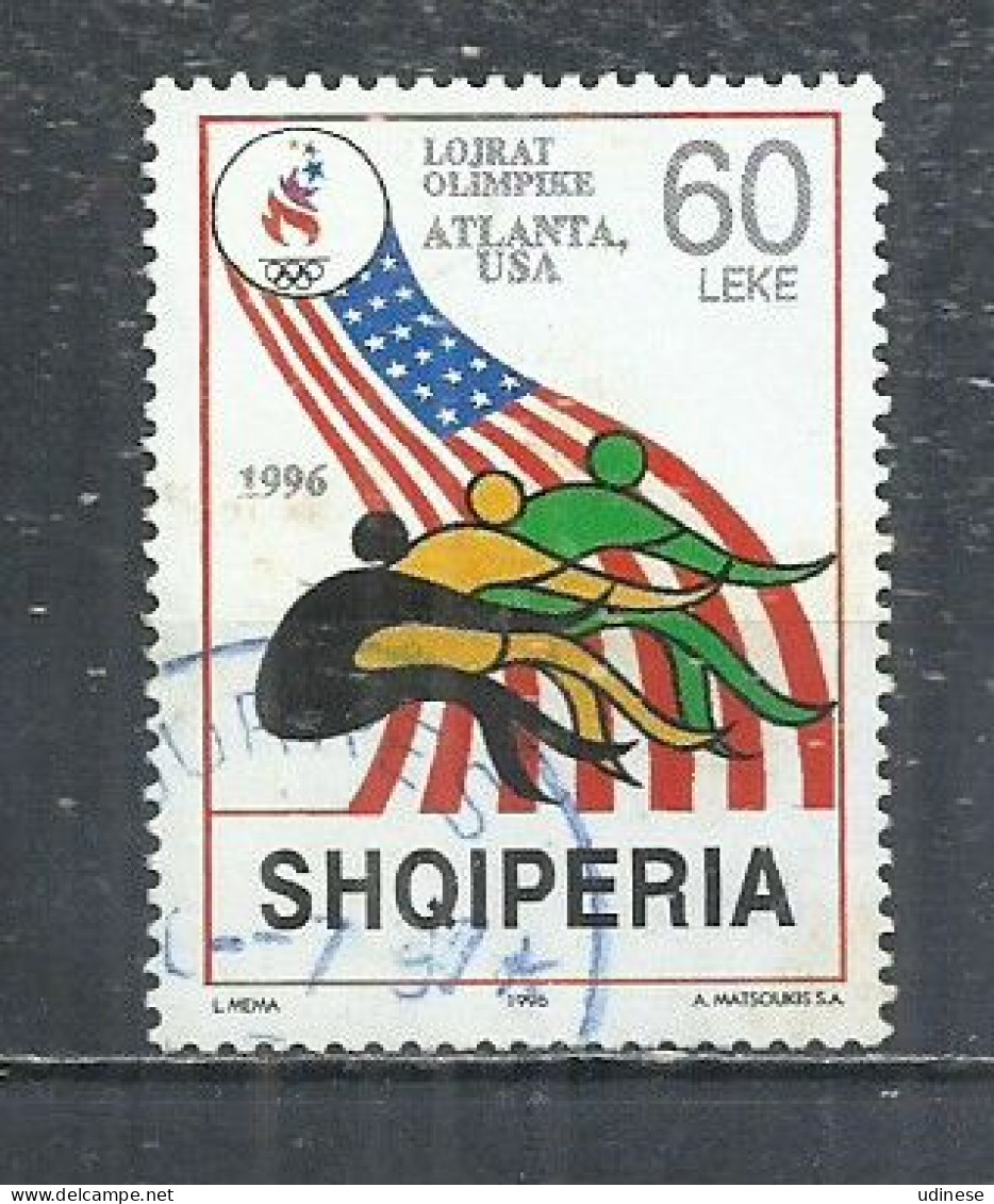 ALBANIA 1996 - OLYMPIC GAMES - POSTALLY USED OBLITERE GESTEMPELT USADO - Zomer 1996: Atlanta