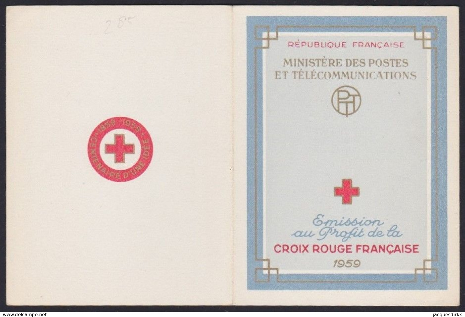 France  .  Y&T   .   C 2008  (2 Scans, Carnet Plié Au Millieu)   .    **    .     Neuf Avec Gomme Et SANS Charnière - Red Cross