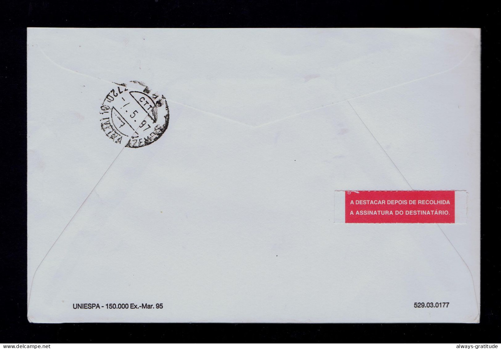 Sp10410 PORTUGAL "Service Des Postes 1996" Postman Year =take A Smile To You /mail Courrier Mailed Slogam Pmk Label - Post
