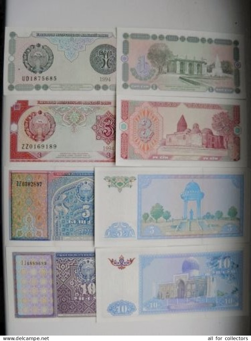 7 UNC Banknotes Uzbekistan 1994 - Ouzbékistan