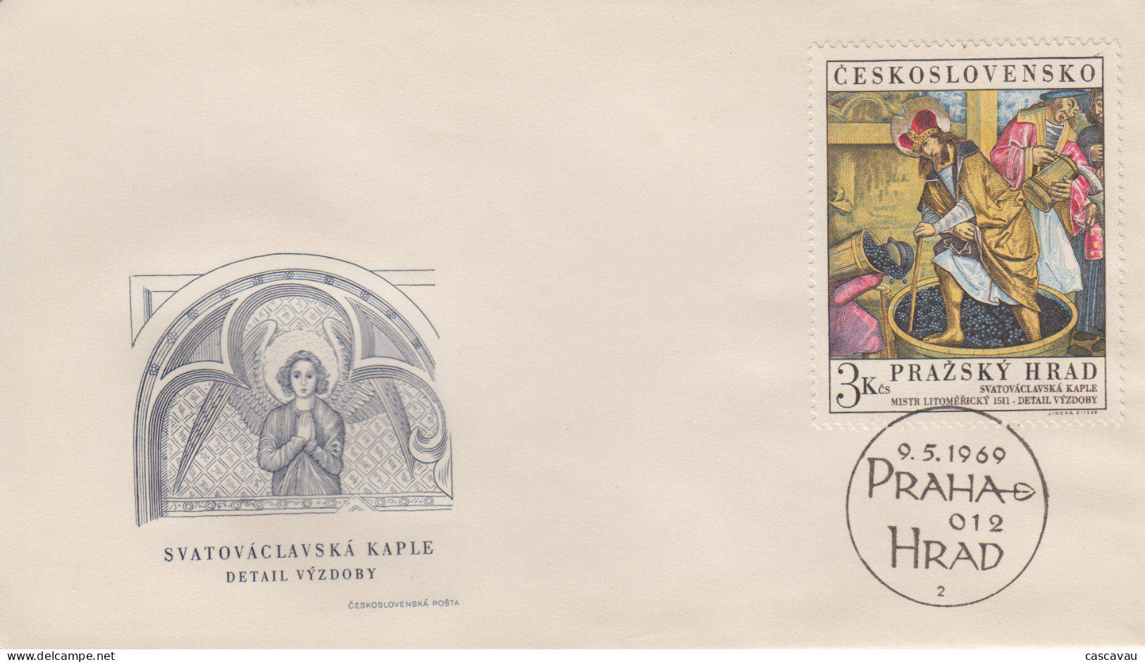 Enveloppe   FDC   1er  Jour   TCHECOSLOVAQUIE     Trésors  Du  Chateau  De  PRAGUE   1969 - FDC