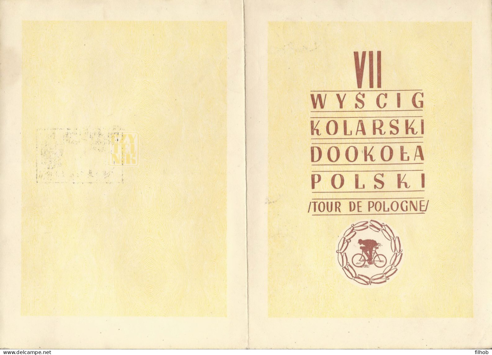 Poland FDC 456-58 Kar.2: Sport Cycling Race Around Poland (carnet) - FDC