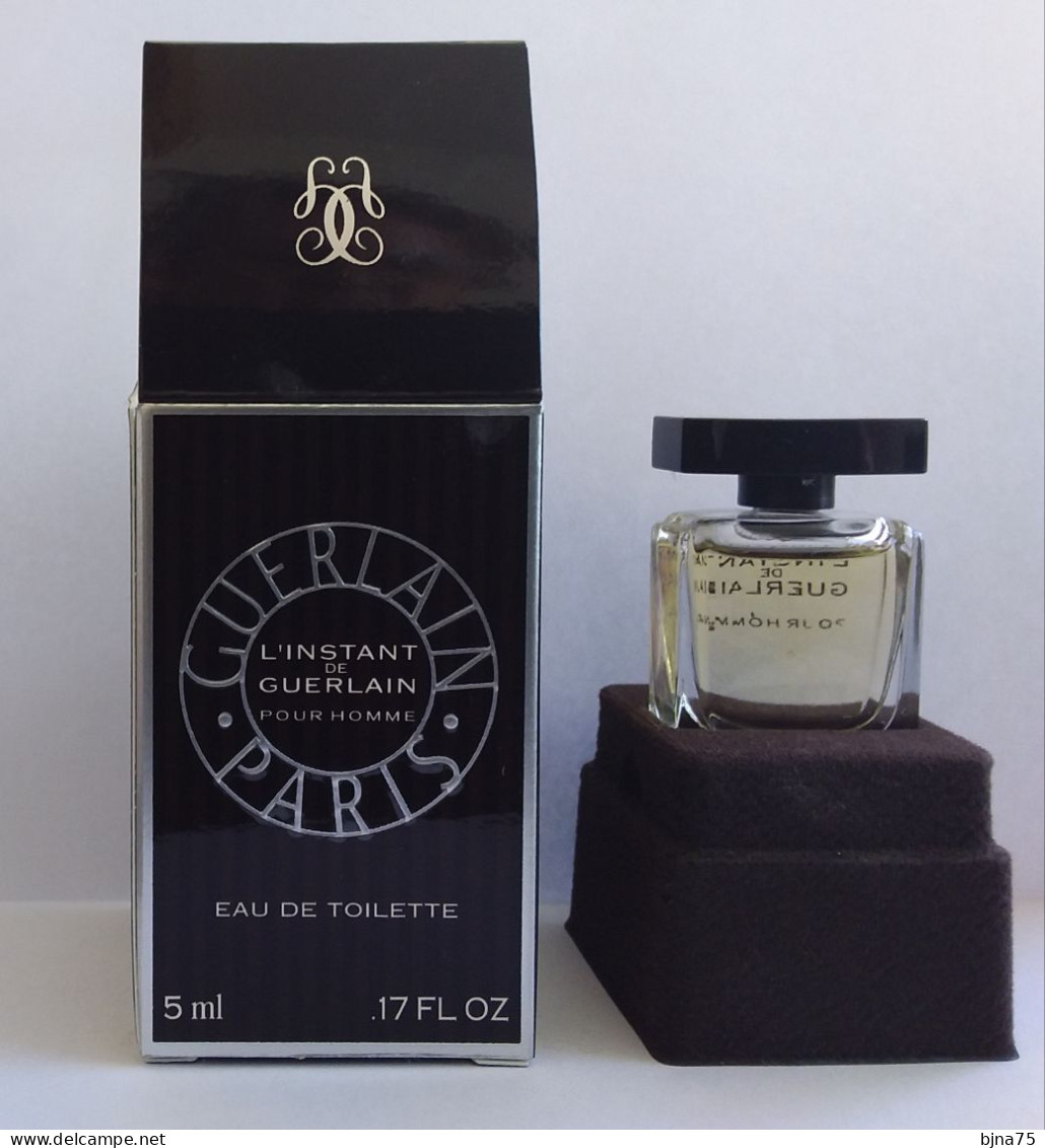 GUERLAIN Miniature Eau De Toilette Homme L’INSTANT DE GUERLAIN  0.17 Fl Oz. 5 Ml - Flacon Parfum Et Boîte - Miniaturen Herrendüfte (mit Verpackung)