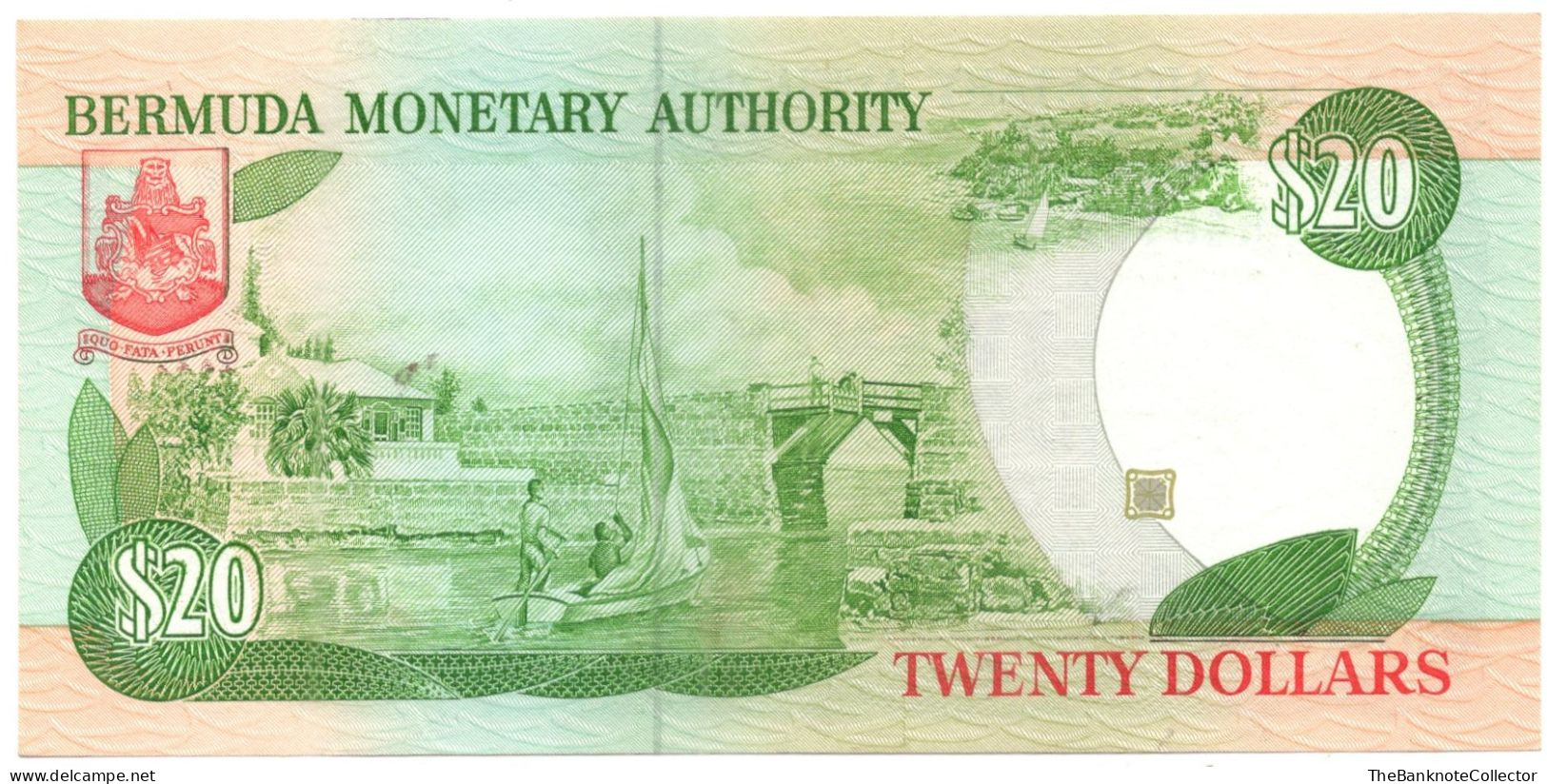 Bermuda 20 Dollars 1989  QEII P-37 UNC Prefix B/1 - Bermudas