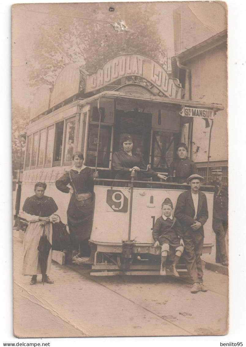 CARTE  PHOTO D'un TRAMWAY,à Situer (Beau Plan). - Tramways