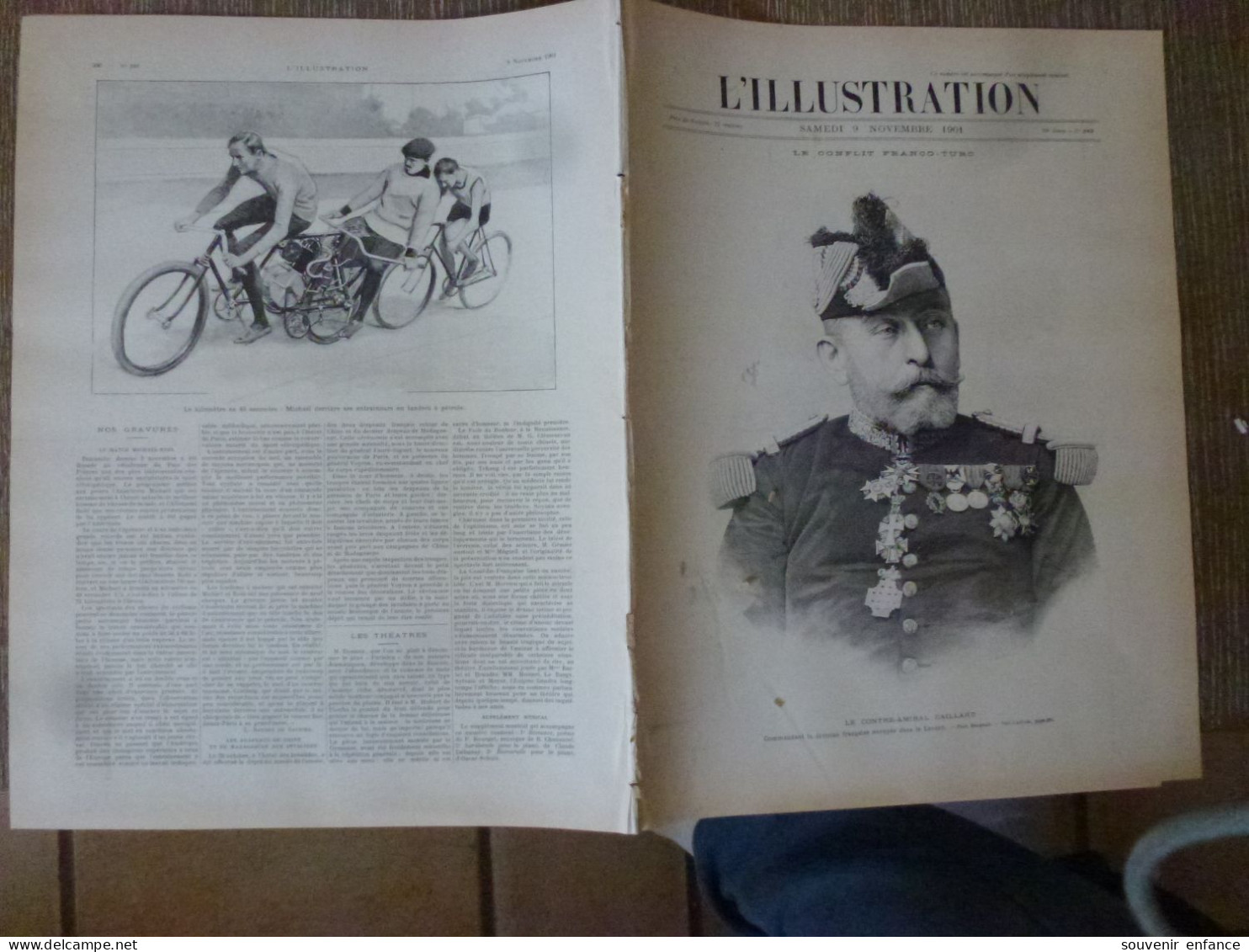 L'Illustration Novembre 1901 Contre Amiral CaillardConflit Franco Turc Mytilène Nedjo Marché De L'Or - L'Illustration