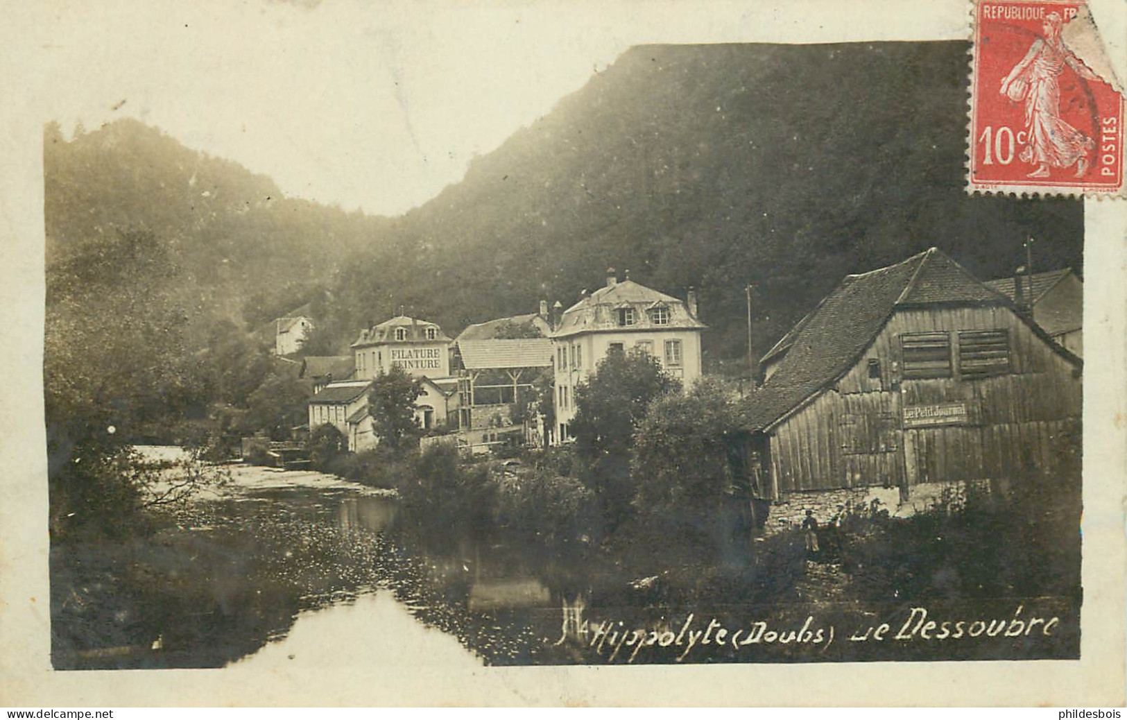 DOUBS  SAINT HIPPOLYTE  ( Carte Photo )  Le Dessoubre - Saint Hippolyte