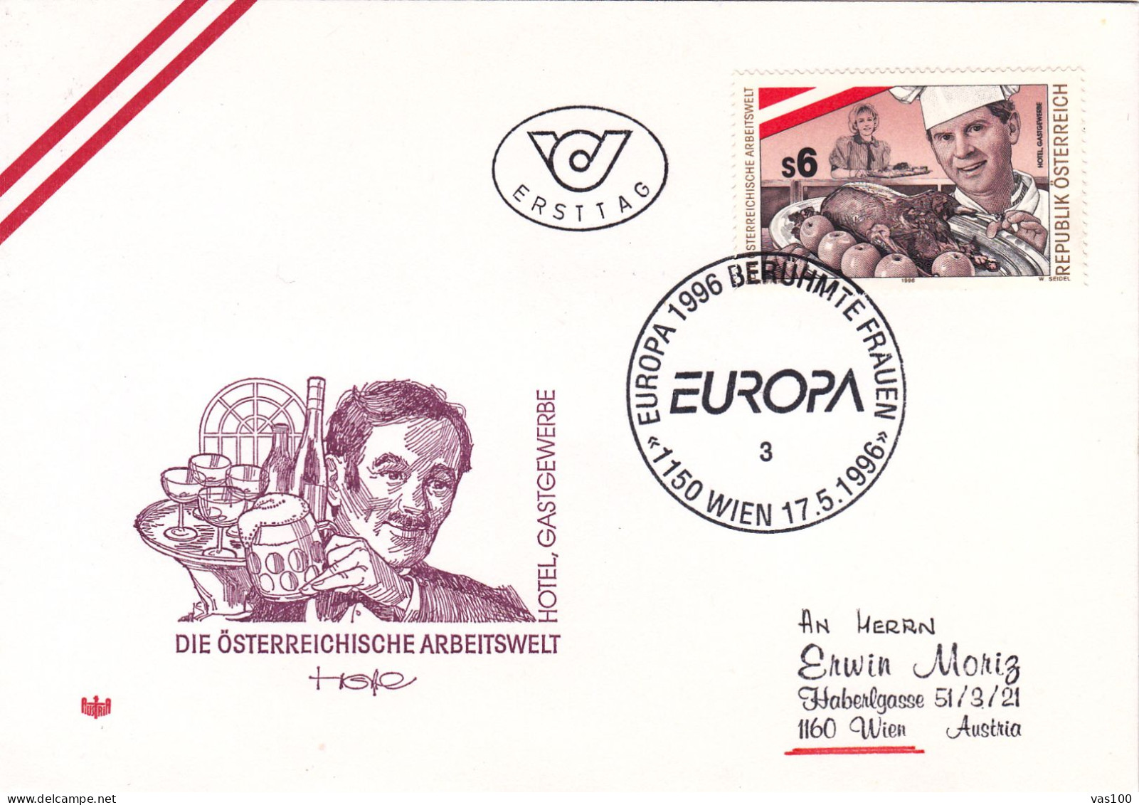 Austria / Oesterreich 1996 Europa Cept FDC,6X COVERS