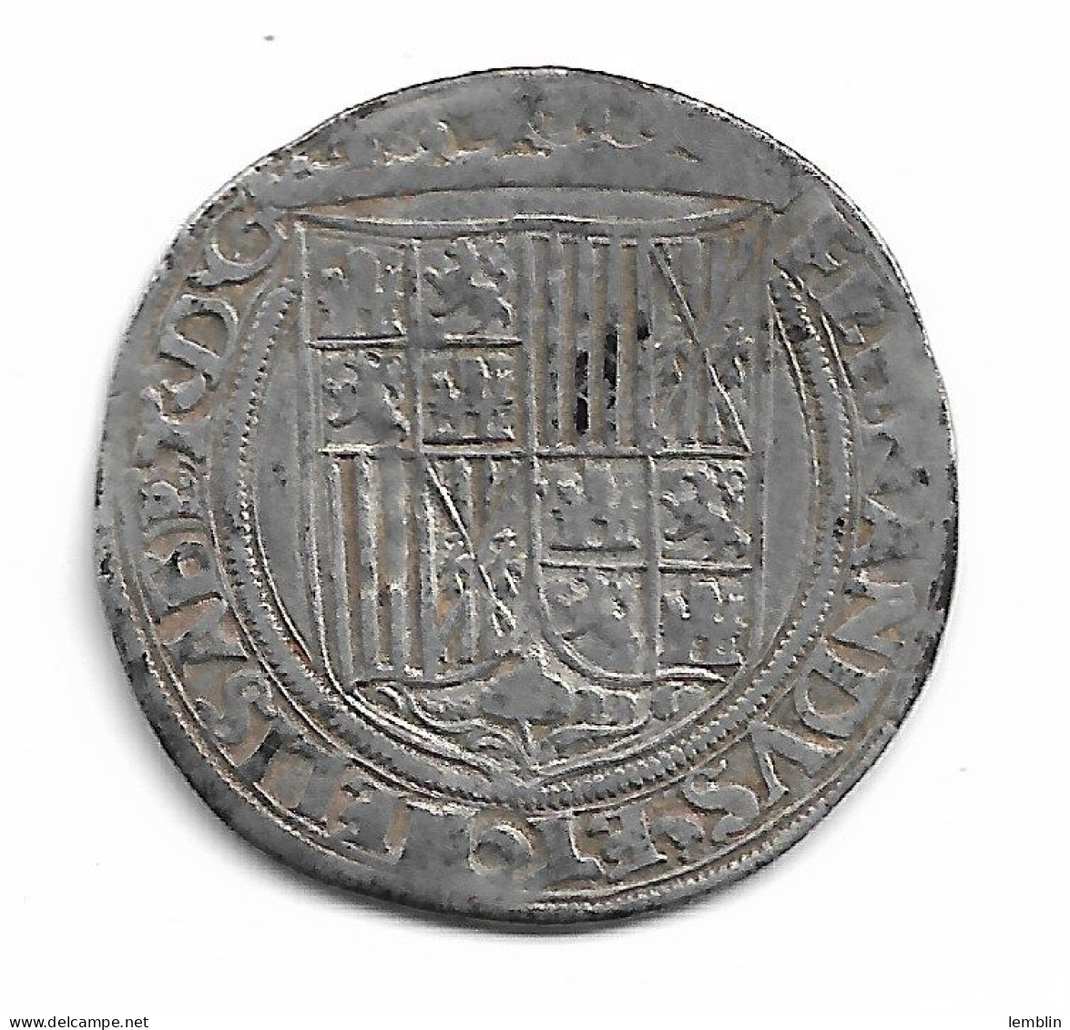 ESPAGNE - REAL D'ARGENT DES ROIS CATHOLIQUES - TOLEDE (1474-1504) - First Minting