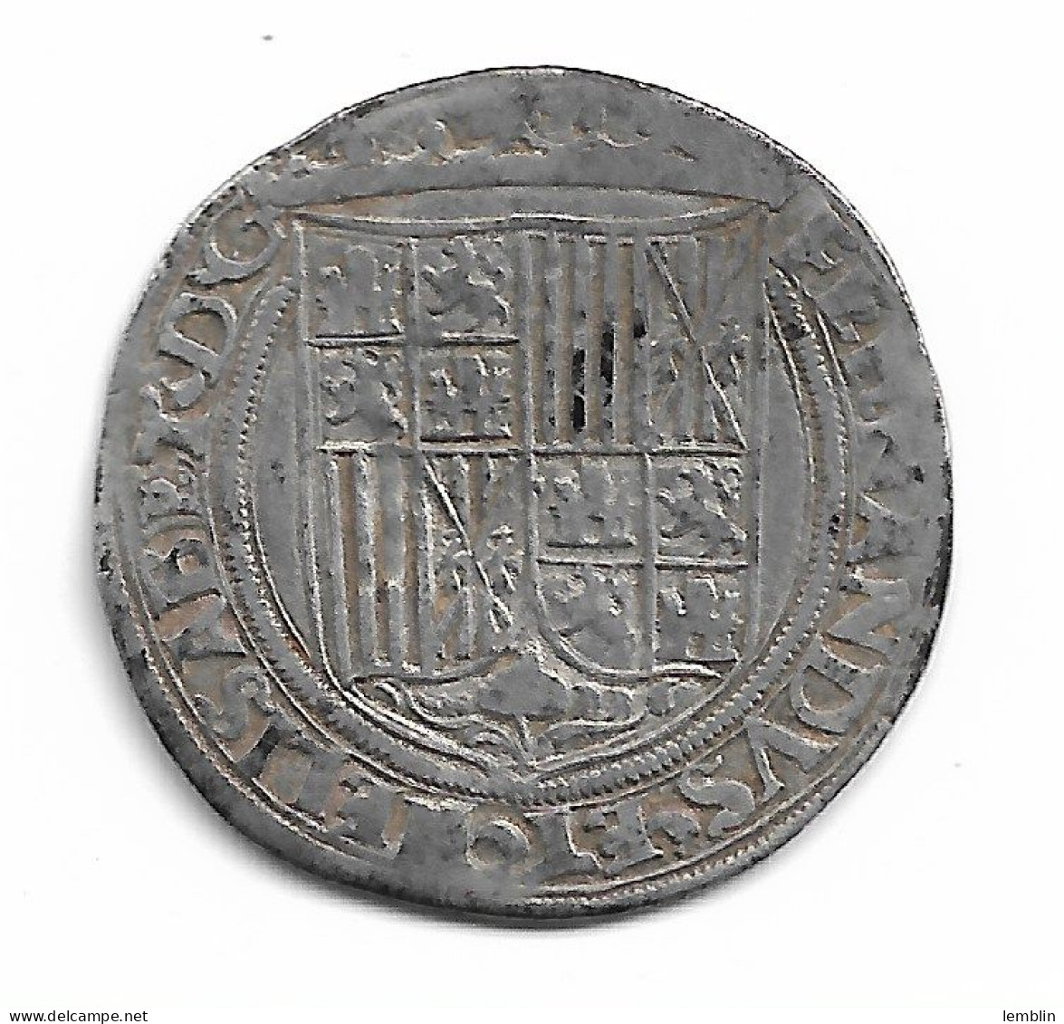 ESPAGNE - REAL D'ARGENT DES ROIS CATHOLIQUES - TOLEDE (1474-1504) - Primeras Acuñaciones