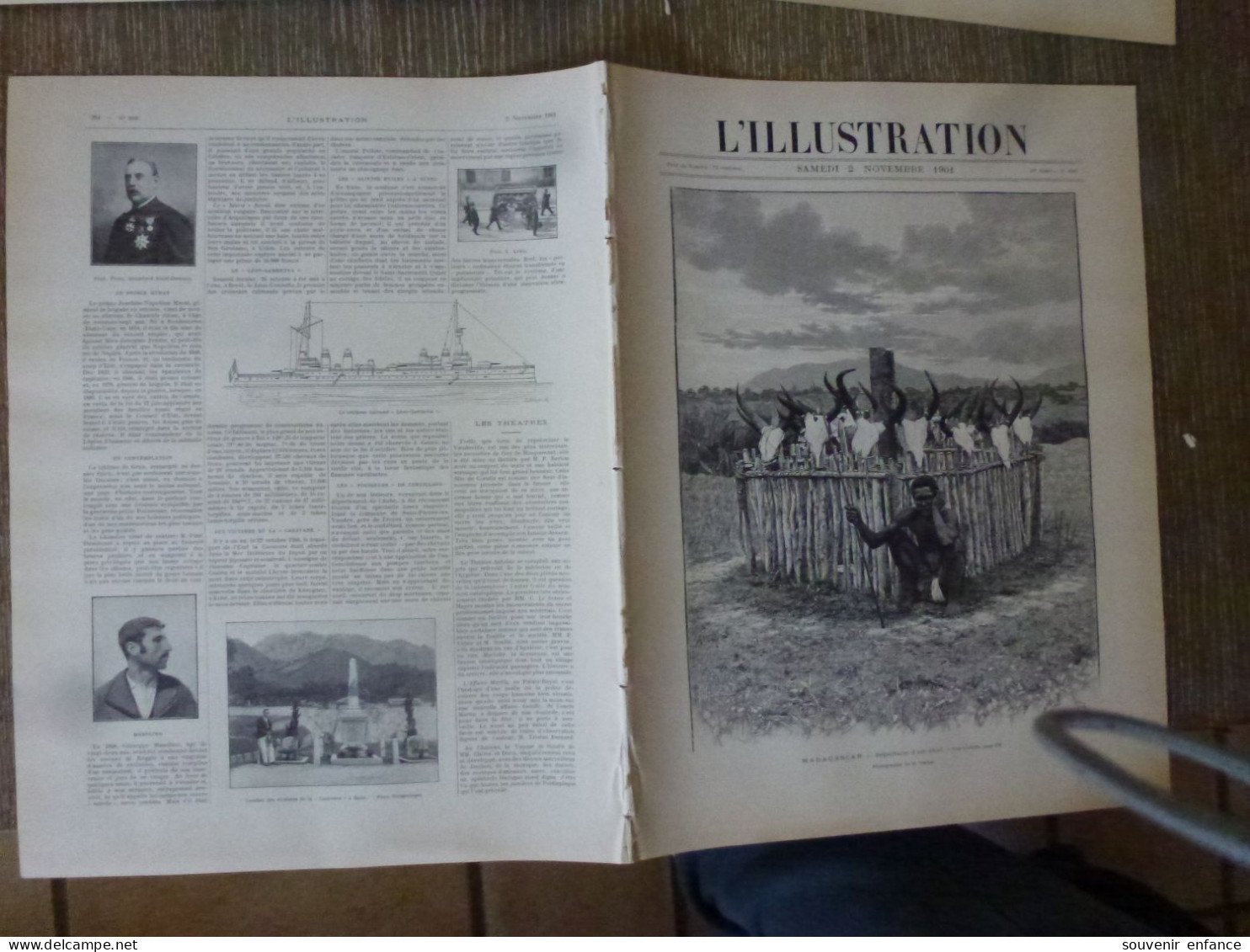 L'Illustration Novembre 1901 Madagascar Sépulture D'un Chef Chasse à L'Aigle Morsott Musolino - L'Illustration