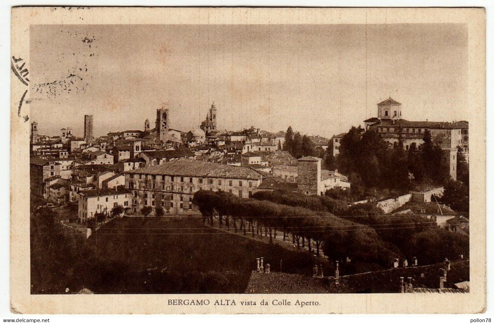 BERGAMO ALTA VISTA DA COLLE APERTO - 1933 - Vedi Retro - Formato Piccolo - Bergamo