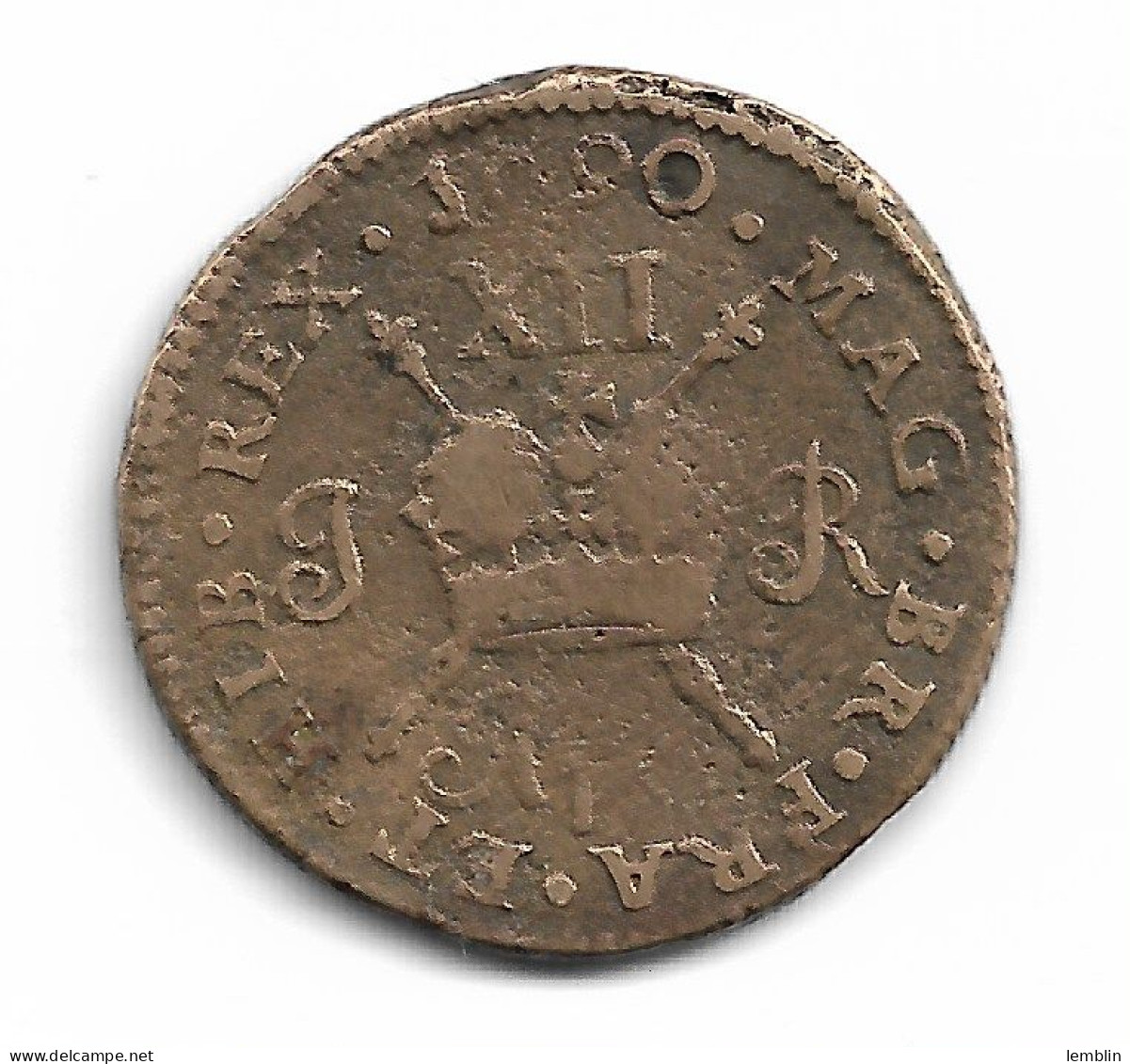 IRLANDE - GUN MONEY DE 12 PENCE - 1690 - Irland