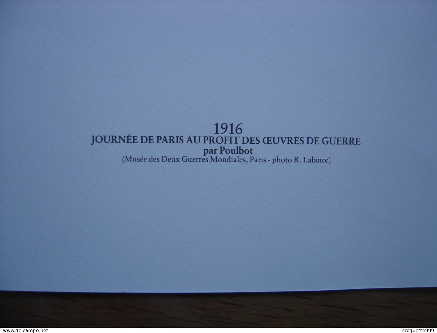 Reproduction Affiche 1916 JOURNEE DE PARIS AU PROFIT OEUVRES GUERRE Par Poulbot - Posters