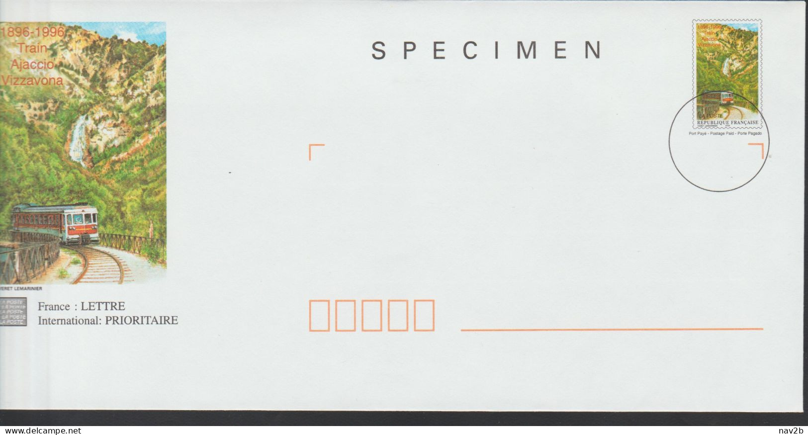 Entier Enveloppe Spécimen . Le Tunnel De Vizzavonna - Prêts-à-poster:Stamped On Demand & Semi-official Overprinting (1995-...)