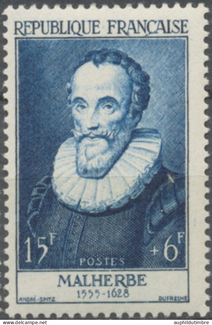 Célébrités Du XIIe Au XXe Siècles. François De Malherbe, Poète 15f. + 6f. Bleu. Neuf Luxe ** Y1028 - Unused Stamps