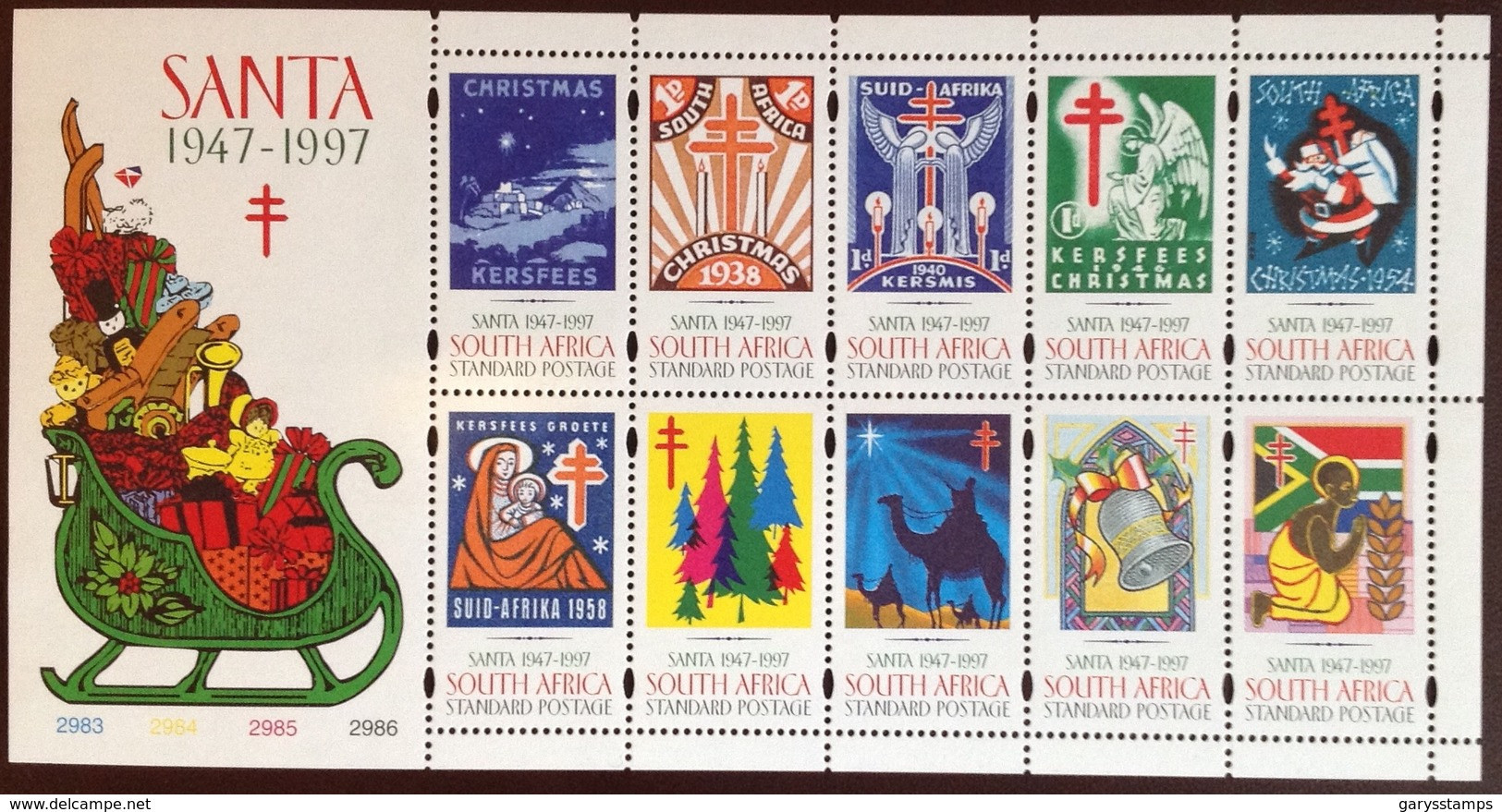 South Africa 1997 Christmas Santa Sheetlet MNH - Unused Stamps