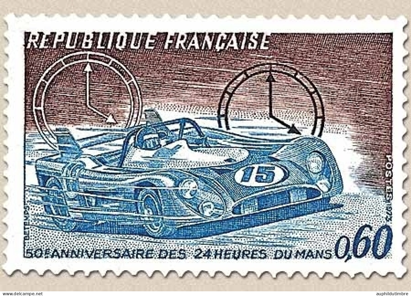 50e Anniversaire Des 24 Heures Du Mans. 60c. Violet Et Outremer Y1761 - Ongebruikt