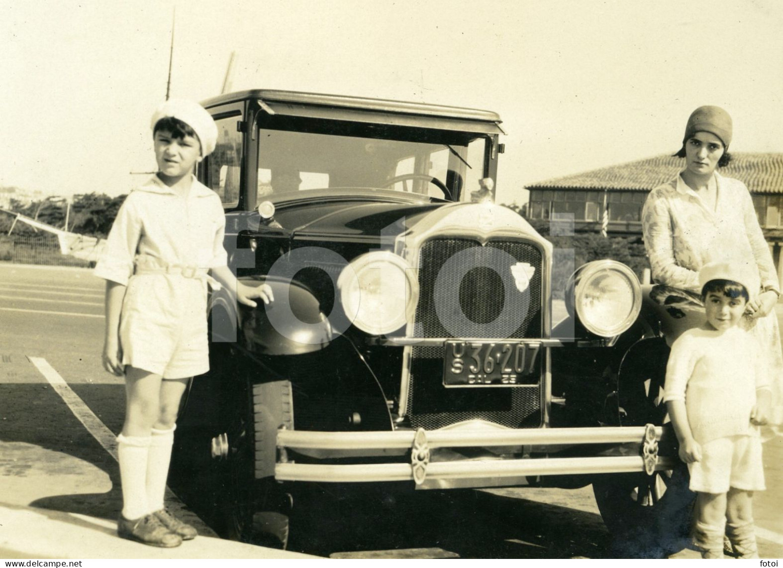 1930 California Woman Femme Boys BUICK SAN FRANCISCO USA Cars AMATEUR PHOTO FOTO ORIGINAL - Amérique