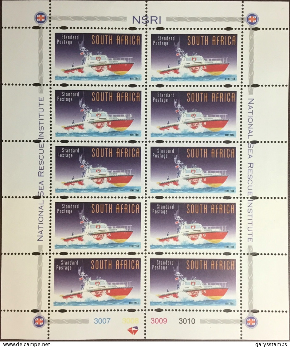 South Africa 1998 Sea Rescue Ships Sheetlet MNH - Unused Stamps