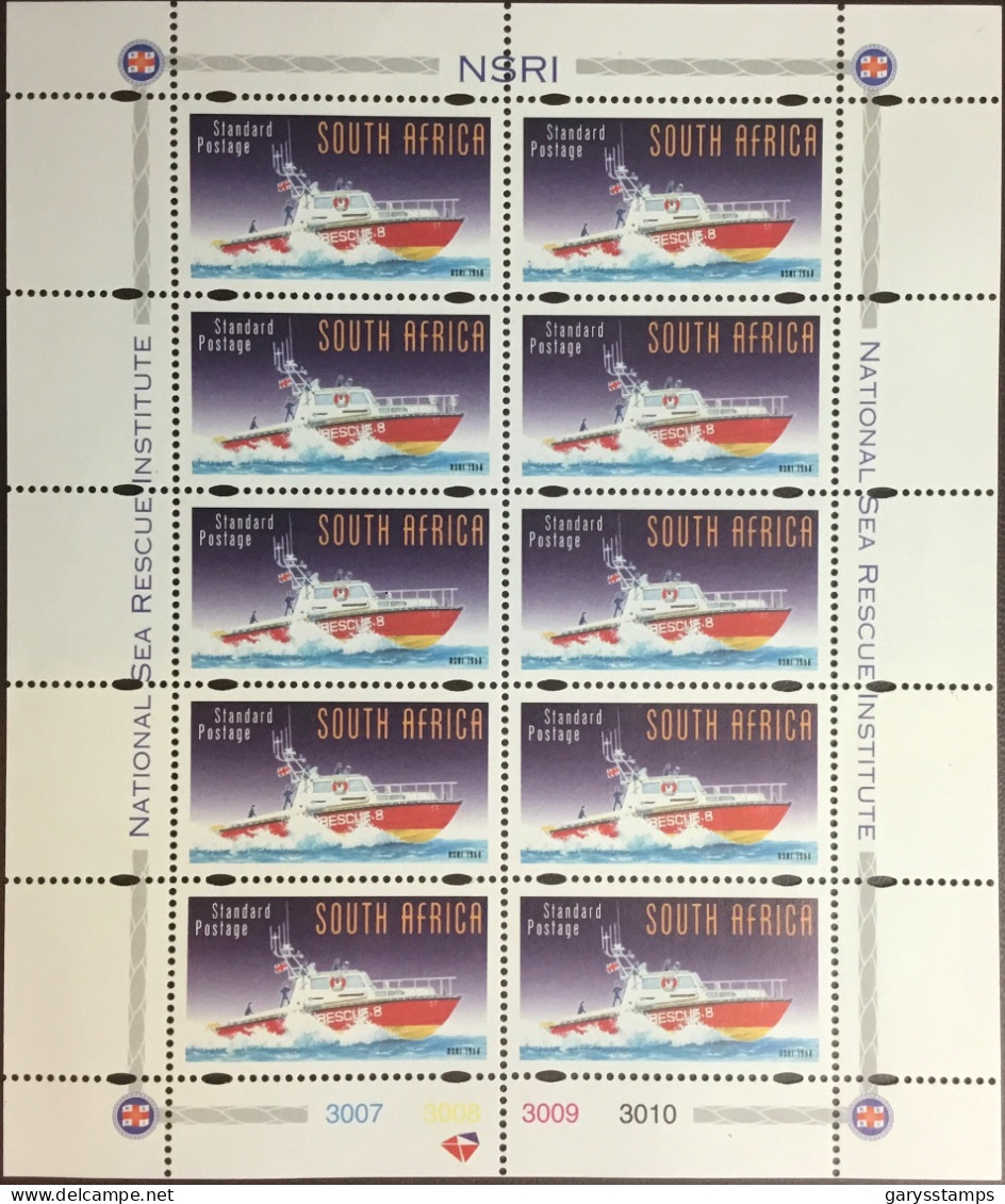 South Africa 1998 Sea Rescue Ships Sheetlet MNH - Nuevos