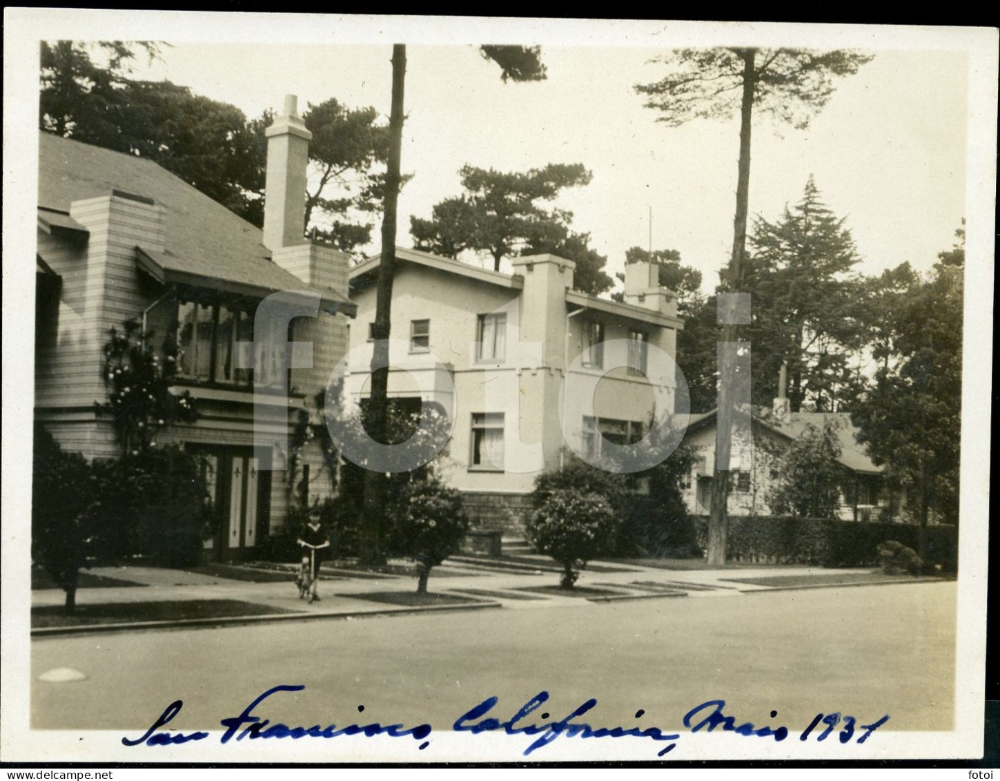 1931 ORIGINAL AMATEUR PHOTO FOTO HOUSE HOUSES SAN FRANCISCO CALIFORNIA AMERICA USA - América