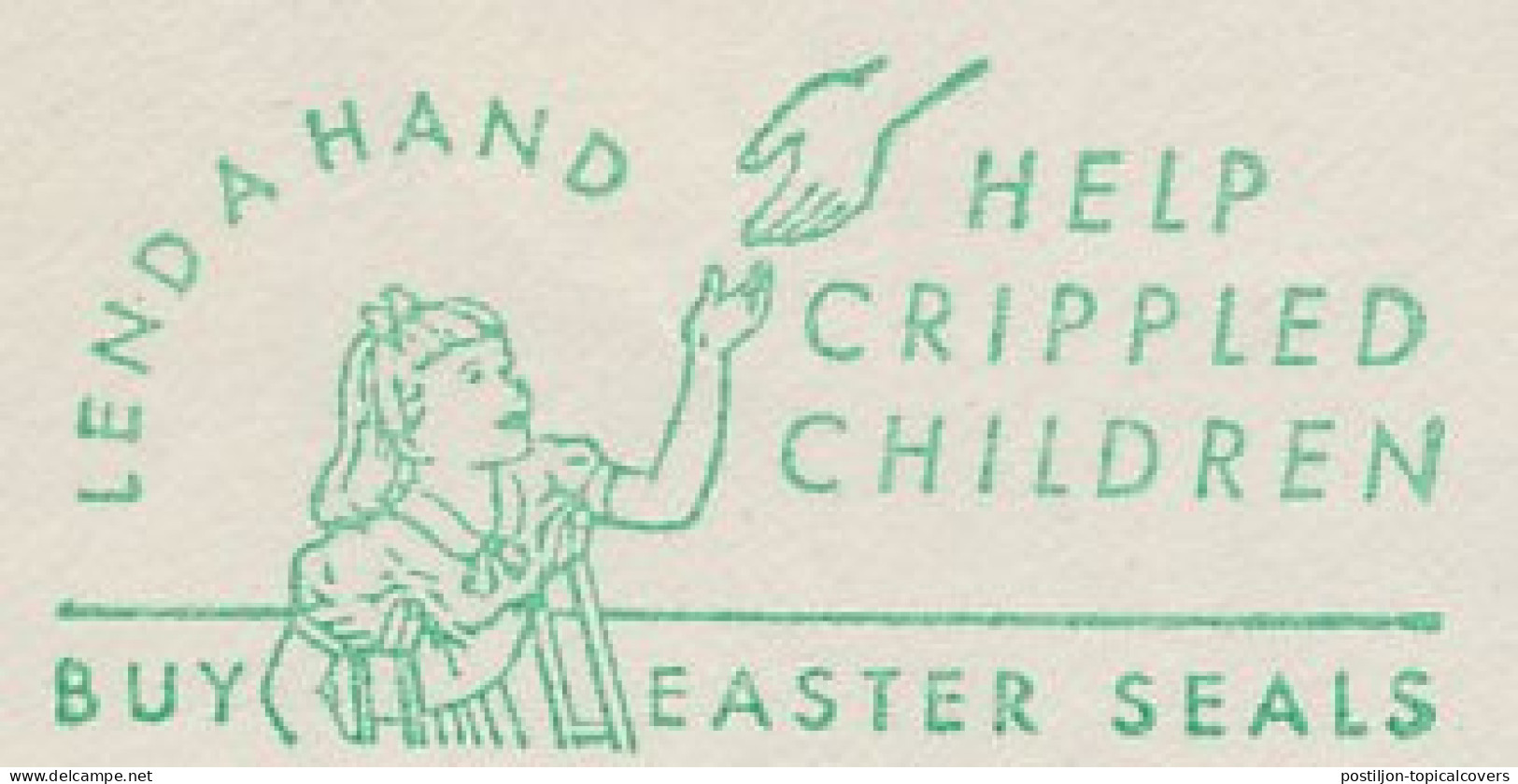 Meter Cut USA 1952 Crippled Childeren - Easter Seals - Handicaps