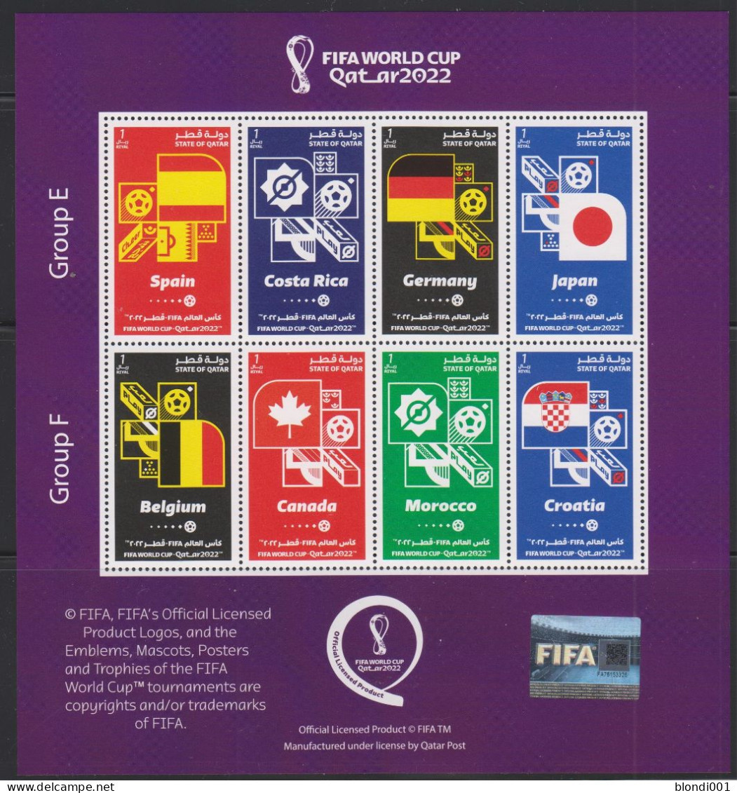 Soccer World Cup 2022 - Football - QATAR - Sheet MNH Group E-F - 2022 – Qatar