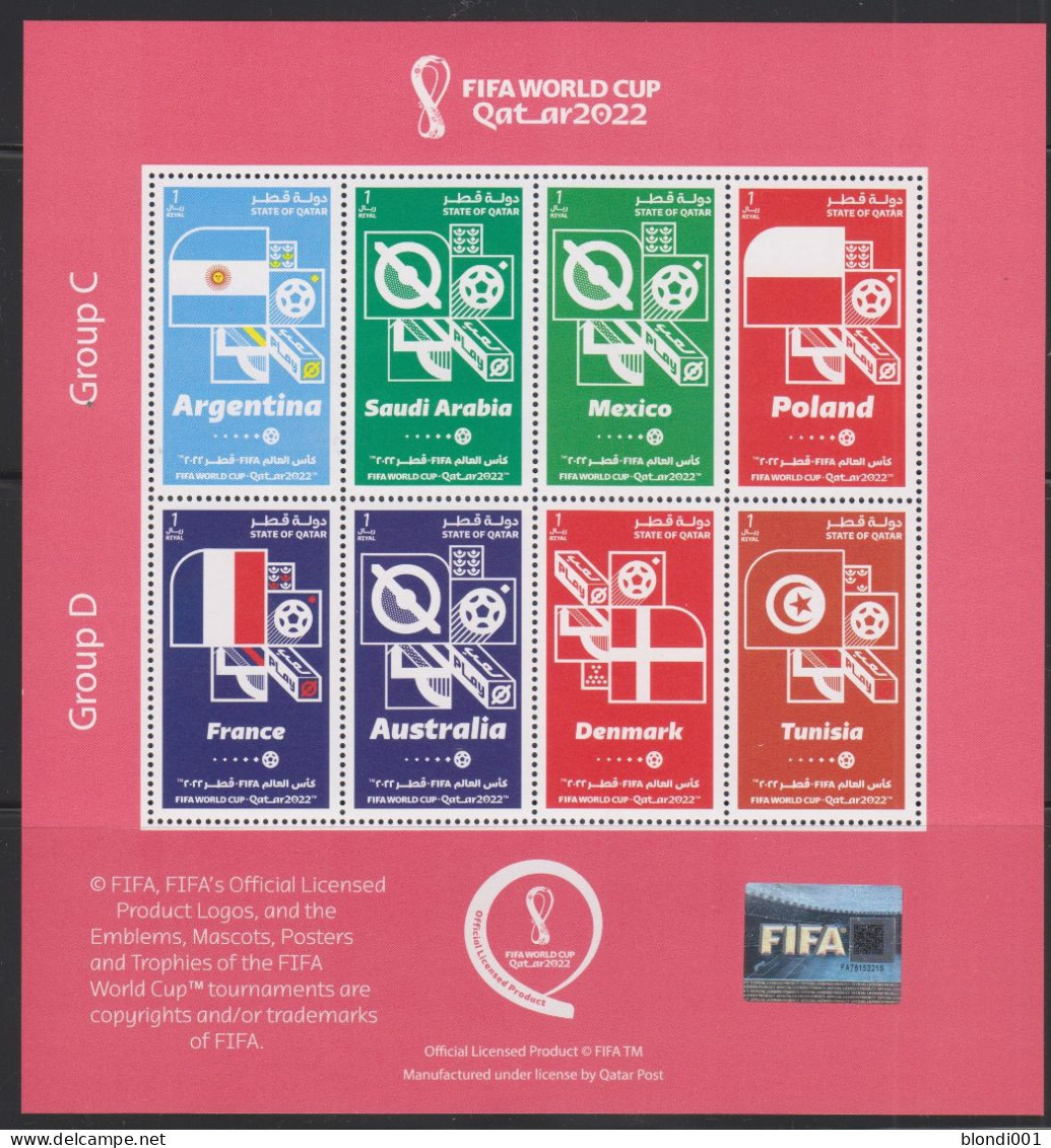 Soccer World Cup 2022 - Football - QATAR - Sheet MNH Group C-D - 2022 – Qatar