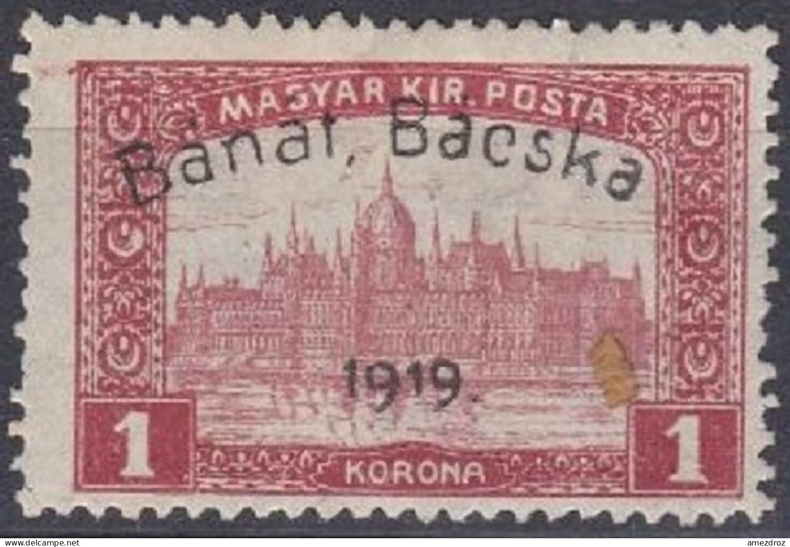 Hongrie Banat Bacska  1919 Mi 15 * Palais Du Parlement (J33) - Banat-Bacska