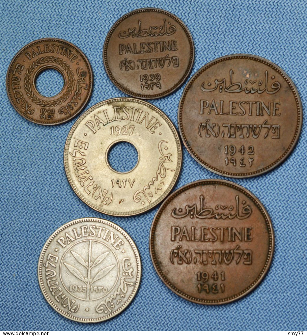 Palestine • Lot 6x • Only Scarcer And Silver Coins In High Grade  See Details • British Administration • [24-368] - Colonies