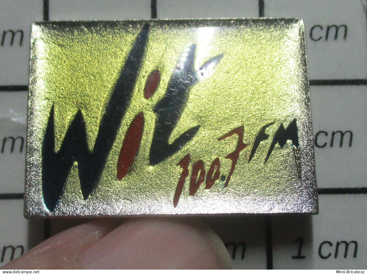 511D Pin's Pins / Beau Et Rare / MEDIAS / RADIO WIT 100.7 MHZ FM - Médias