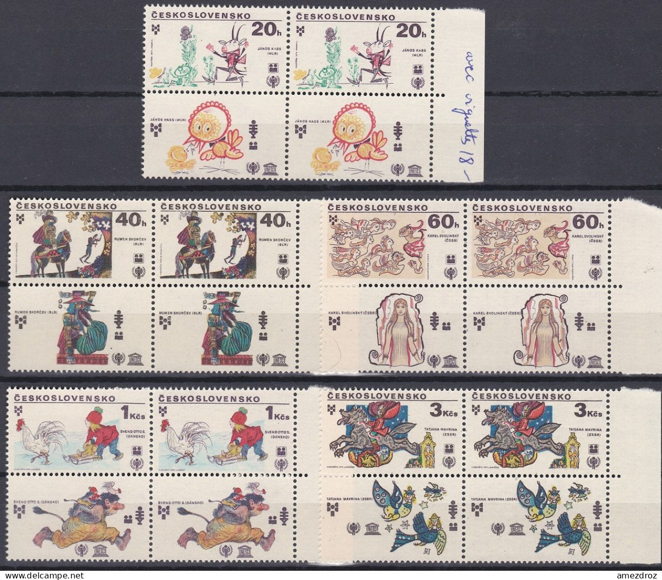 Tchécoslovaquie 1979 Mi 2517-2521 NMH ** Année Internationale De L'enfant Et Exposition Biennale (A7) - Unused Stamps