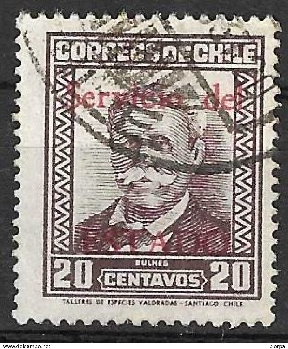 CILE - 1932 - SERVIZIO - SOVRASTAMPATO - 20 C.  USATO (YVERT SE 39 - MICHEL OF 35.) - Chile