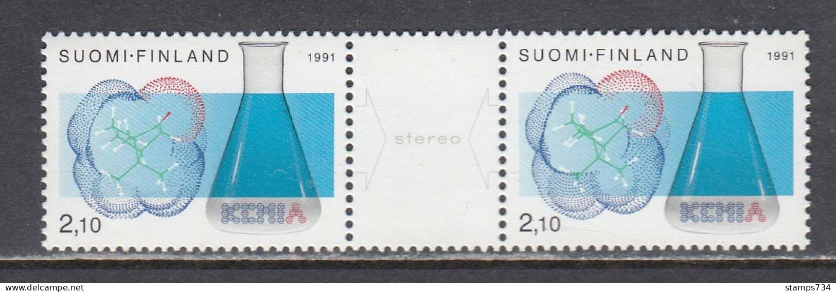 Finland 1991 -100th Anniversary Of The Foundation Of The Association Of Chemists, Mi-Nr. 1157/58, MNH** - Unused Stamps