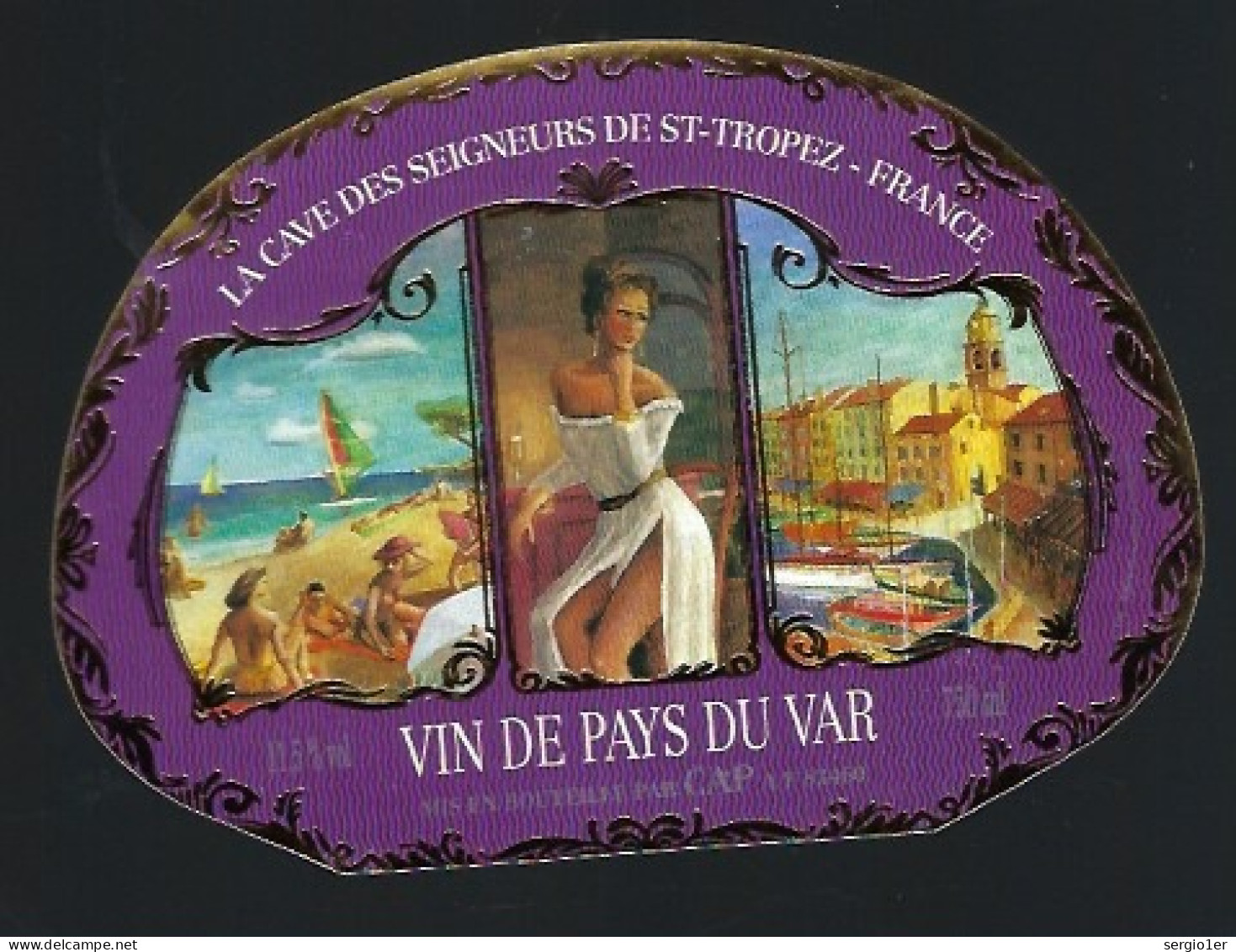 Etiquette Vin De Pays Du Var  La Cave Des Seigneurs De St Tropez  " Femme" - Vino Rosato